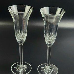 Vintage Fluted Champagne Giselle by WATERFORD CRYSTAL - NIB - Set of 2